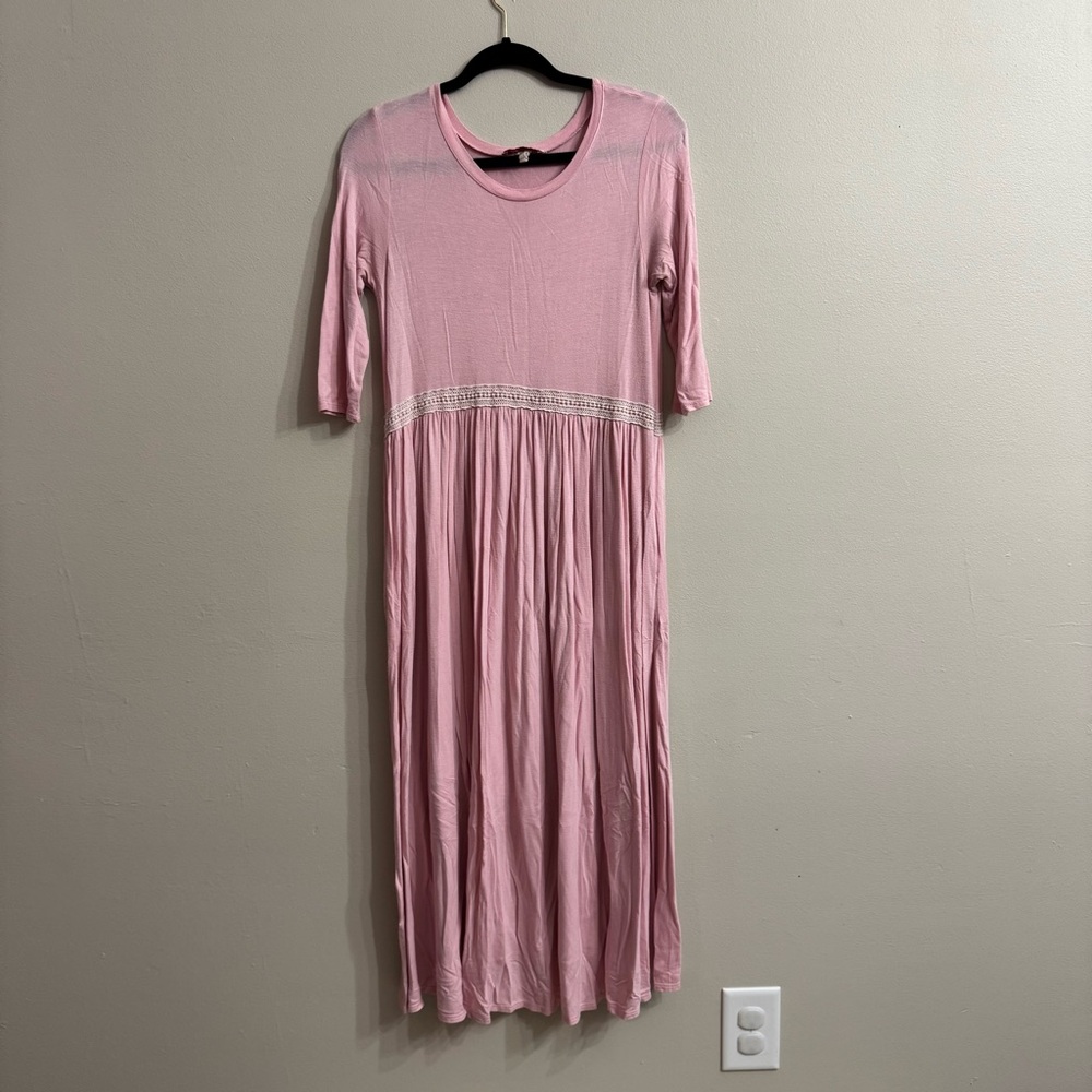 Pastel Pink Midi Dress | Women’s Medium